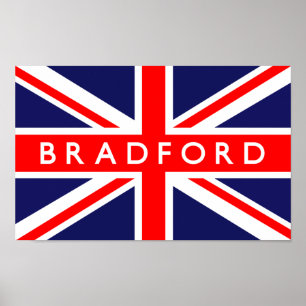 Póster Bradford UK Flag