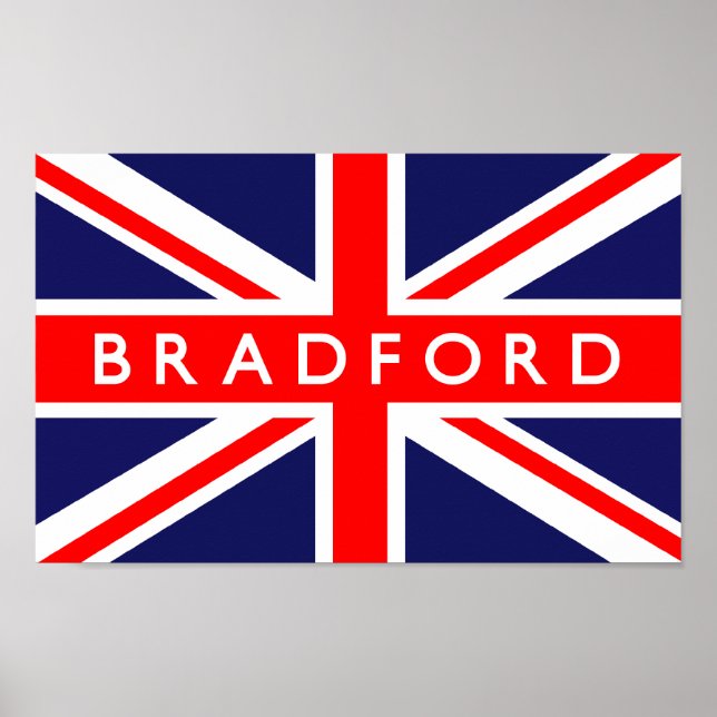 Póster Bradford UK Flag (Frente)