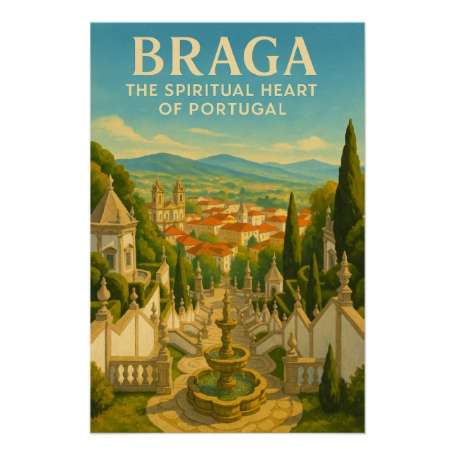 Póster Braga – O Coração Espiritual de Portugal (Frente)
