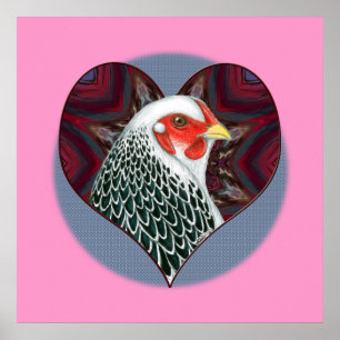 Póster Brahma Hen Heart