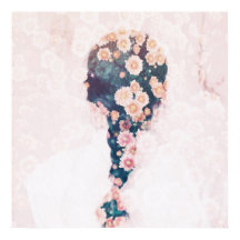 Braid De Flor Bonito Branco Rosa