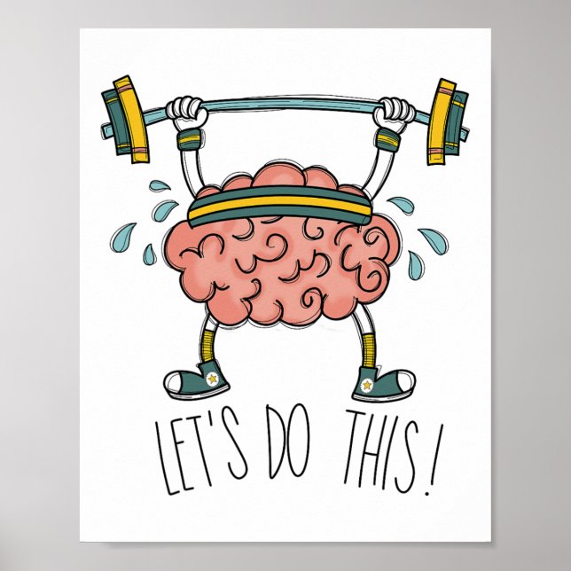 Poster Brain Gym Brain Learning Brain Teacher Let's Do Th (Frente)