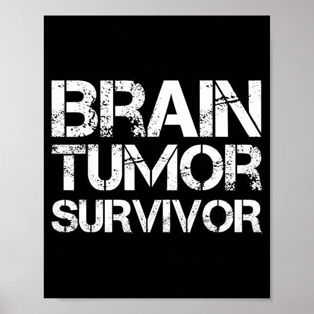 Poster Brain Tumor Survivor For Brain Cancer Awareness Da (Frente)
