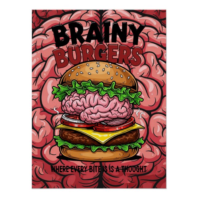 Póster Brainy Burgers Glossy Poster (Frente)
