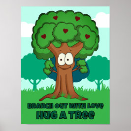 Poster Branch Out Com Amor Abrindo Uma Árvore