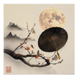 Póster Branches moles inspirados no Japão