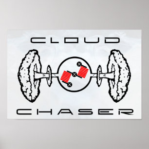 Poster Branco da Cloud Chaser