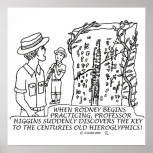 Poster Branco da Hieroglifia