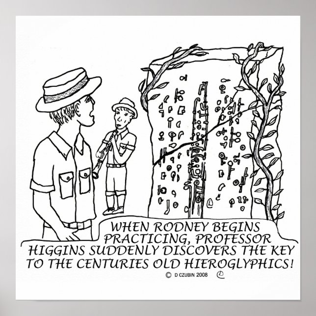 Poster Branco da Hieroglifia (Frente)