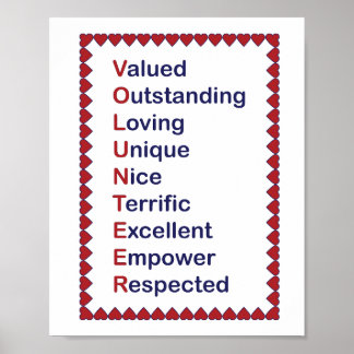 Poster Branco da Tipografia Vermelha e Azul do Vol
