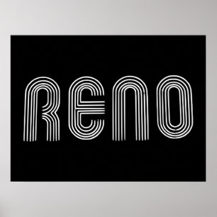 Poster Branco do sinal de Reno