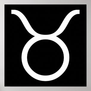 Poster branco do taurus