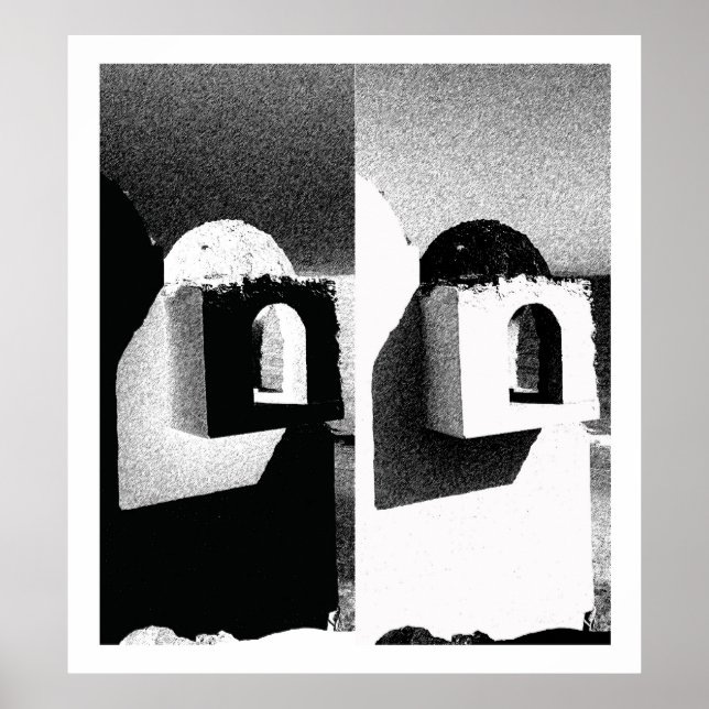Poster Branco E Negro Binário, Fuerteventura (Frente)