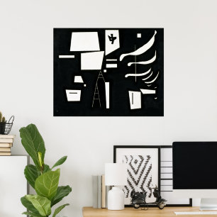 Poster Branco – Macio e Duro Kandinsky