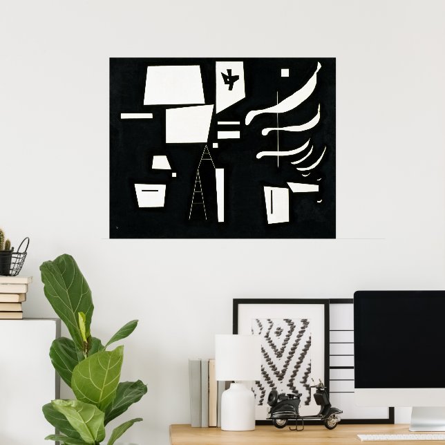 Poster Branco – Macio e Duro | Kandinsky | (Escritório em casa)