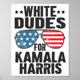 Poster Brancos Para Kamala Harris Sungles Usa