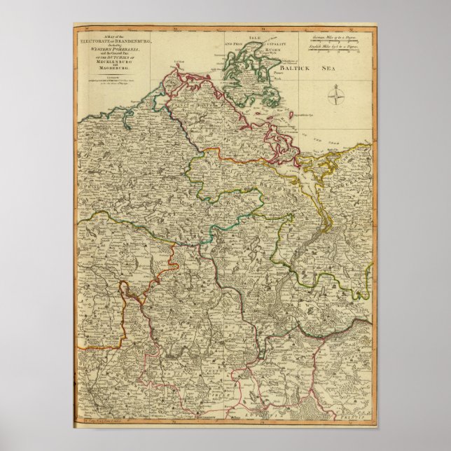 Póster Brandeburgo, W Pomerânia (Frente)
