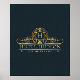 Poster Branding do Hotel Luxury