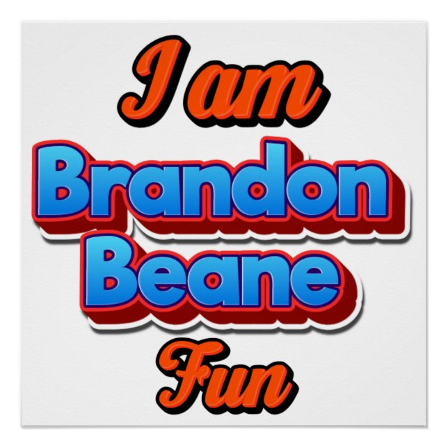 Póster Brandon Beane – Fun, Bold Name Design (Frente)