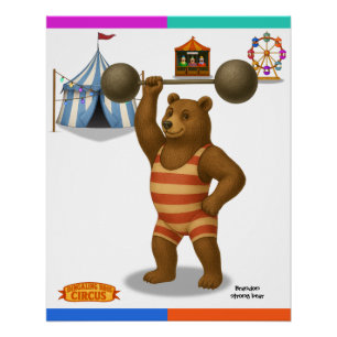 Póster Brandon, urso forte