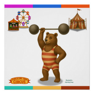 Póster Brandon, urso forte do circo