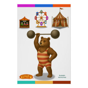 Póster Brandon, urso forte do circo