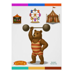 Póster Brandon, urso forte do circo
