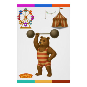 Póster Brandon, urso forte do circo