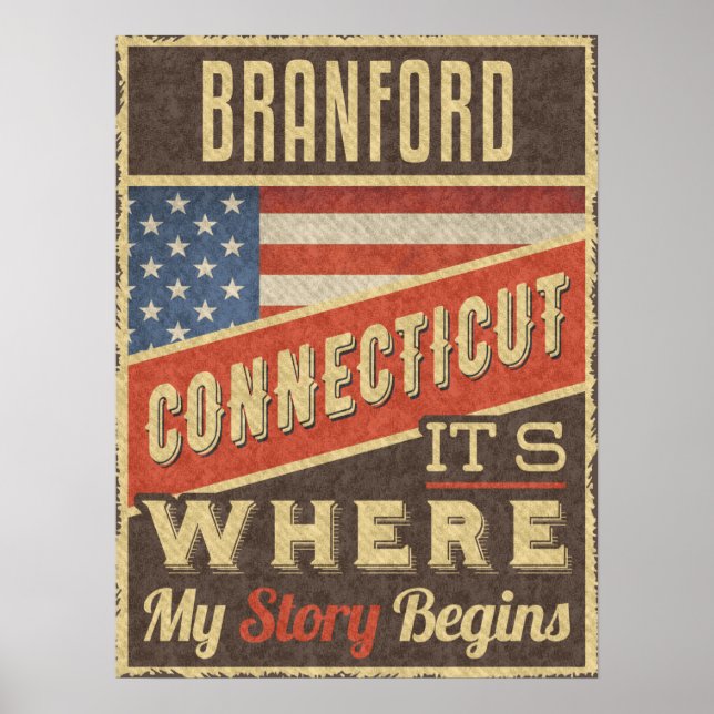 Poster Branford Connecticut (Frente)