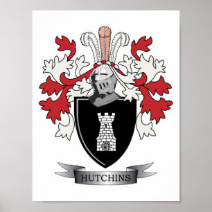 Póster Brasão da crista da família de Hutchins