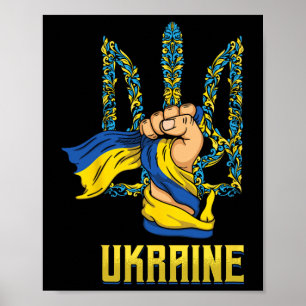 Poster Brasão da Ucrânia Braços da Ucrânia Orgulhoso Ucra
