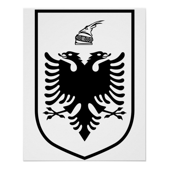 Póster Brasão de armas da Albânia  (Frente)