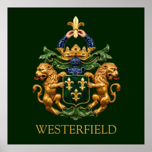 Poster Brasão de Armas da Família Holandesa Westerfield.