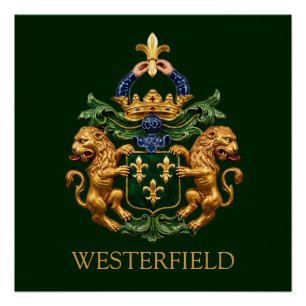 Póster Brasão de Armas da Família Holandesa Westerfield.