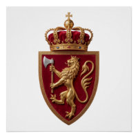 brasão de armas do país Noruega símbolo emblema ba