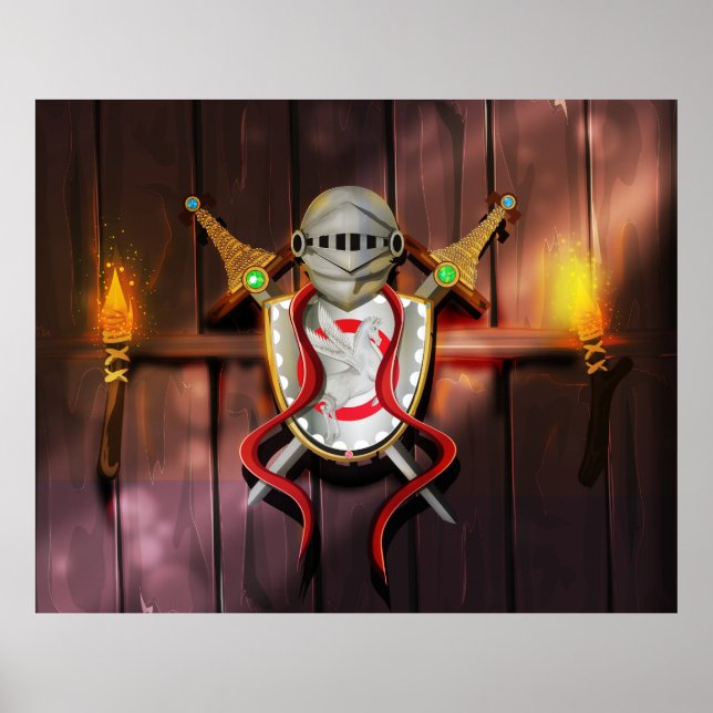 Póster Brasão de armas medieval (Frente)