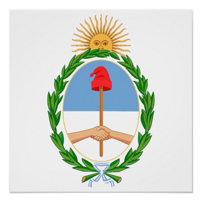 Póster Brasão de armas símbolo emblema bandeira da Argent (Frente)