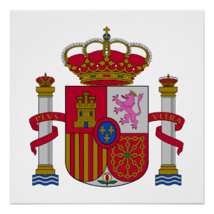 Póster Brasão de armas símbolo emblema bandeira da Espanh