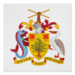 Póster brasão de armas símbolo emblema bandeira do país B