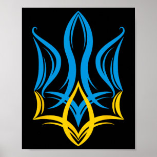 Poster Brasão de Armas Ucraniano Estilizado
