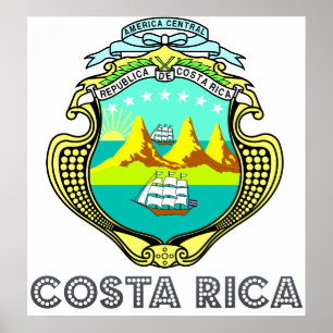 Poster Brasão de Costa Rica