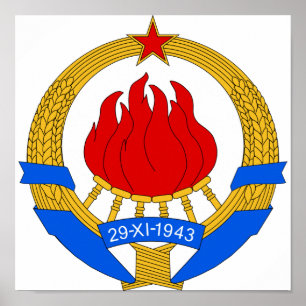 Póster Brasão de Jugoslávia (1945-1992)