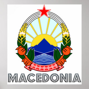Póster Brasão de Macedónia