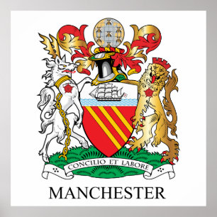 Póster Brasão de Manchester