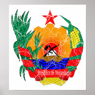 Póster Brasão de Mozambique