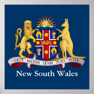 Póster Brasão de Novo Gales do Sul