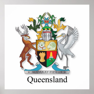 Poster Brasão de Queensland