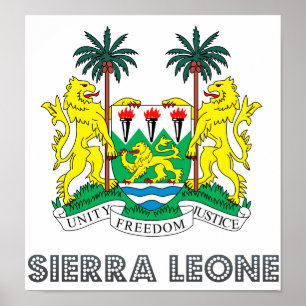 Póster Brasão do Sierra Leone
