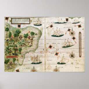 Póster Brasil de "do atlas Miller" por Pedro Reinel