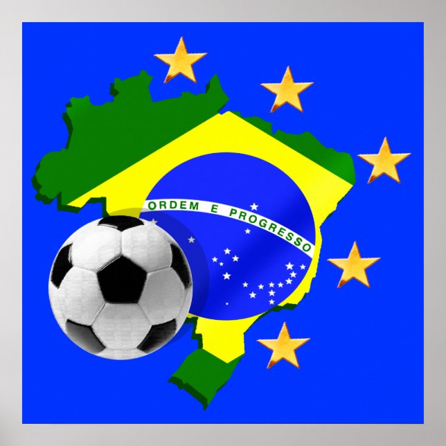 Poster Brasil mapeia cinco estrelas de presentes no futeb (Frente)